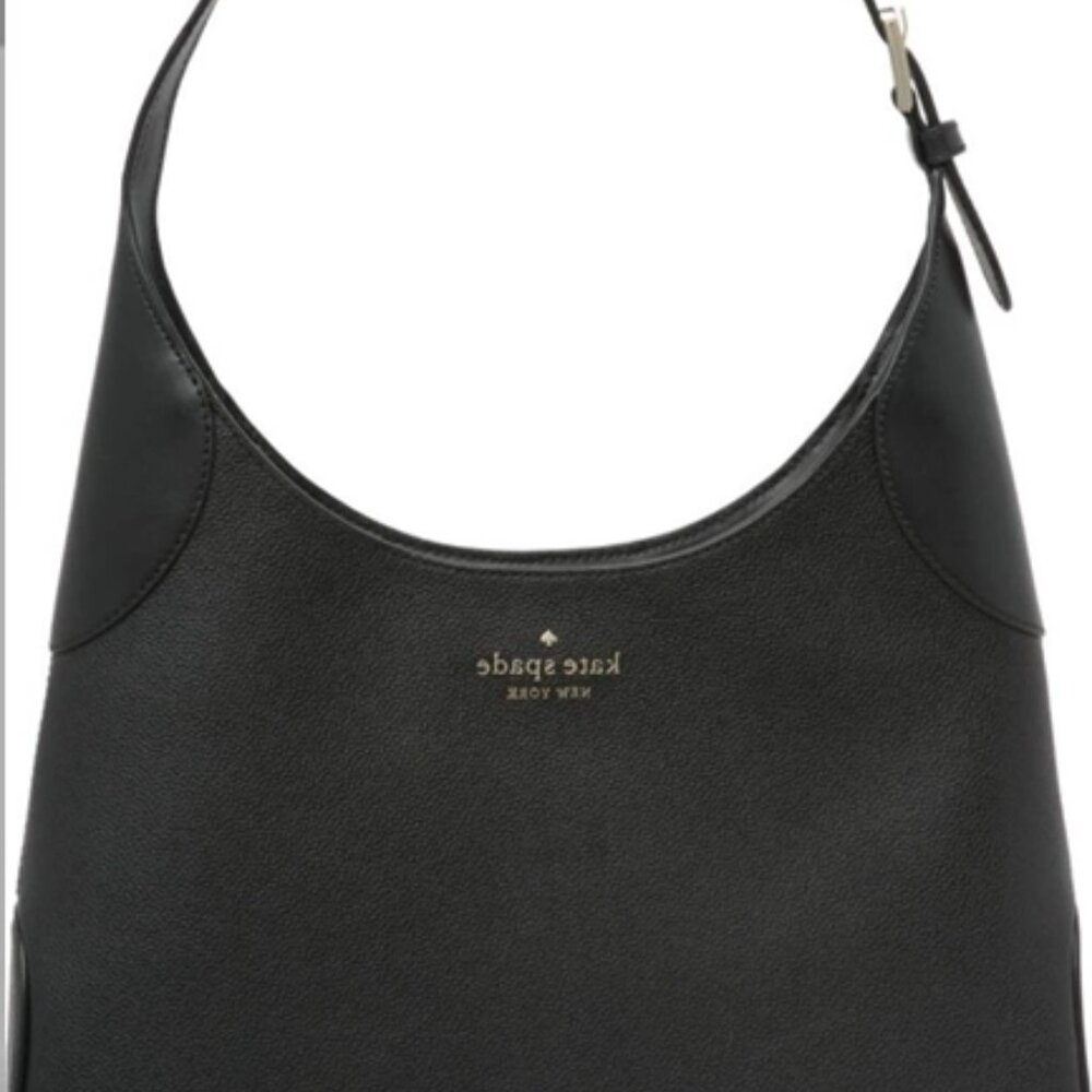 The Kate Spade Aster Black Pebbled Leather Hobo Bag